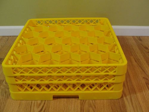 Traex Rack Master TR-12 Yellow Ocotgon 36 Compartment Glass Rack w/ 2 Extenders