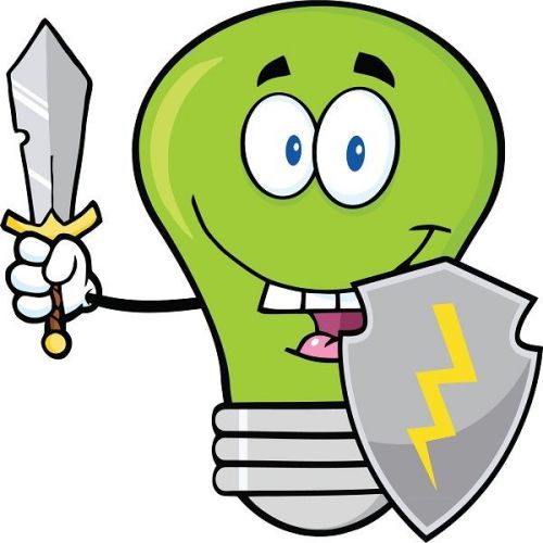 30 Custom Green Warrior Light Bulb Personalized Address Labels