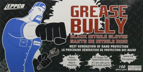 Grease bully 6 mil black nitrile gloves - large -100ct for sale