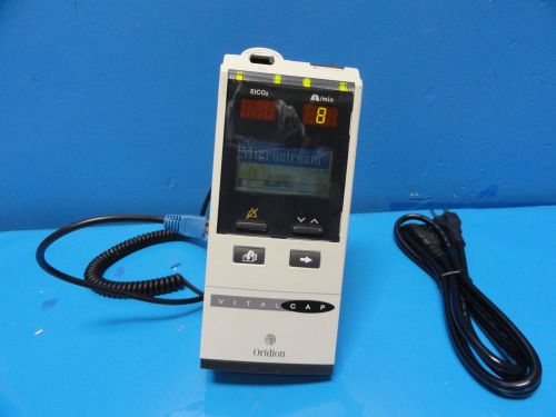 Oridion microstream capnograph w/ vitalcap interface adapter &amp; power supply 7448 for sale