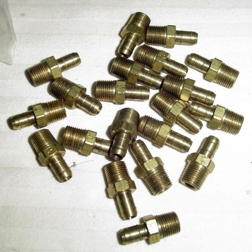 NEW~QTY (20) Parker Male Connectors, 3/8 In Tube Size, Brass  2GUR1