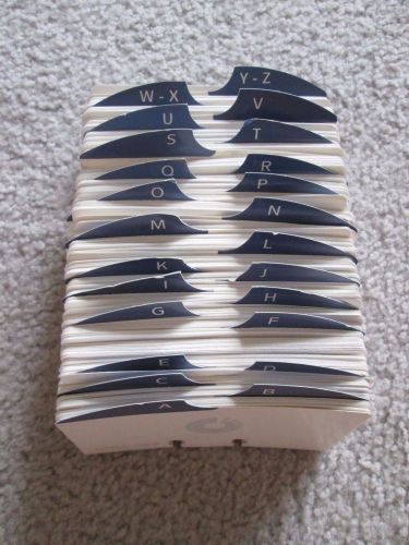 ROLODEX Refill File Cards &amp; A-Z Index Tabs - 4&#034; x 2 1/4&#034; -Approx 400 Blank Cards