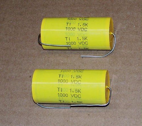 2 pcs 1.5uf 1kv polypropylene film capacitor audio cap hv 1000 volt axial lot for sale