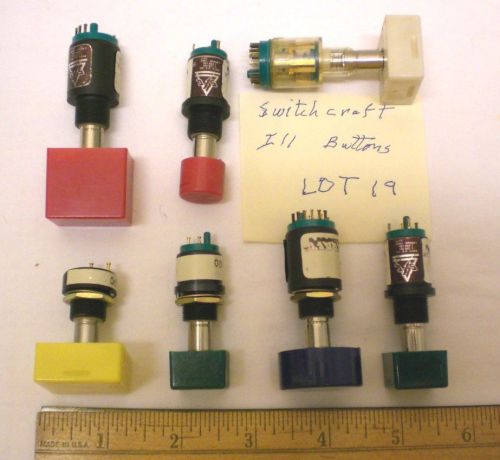 4 Illuminated Pushbotton Switches,+ 2 Matching Indicators, Assorted, Lot #19,USA