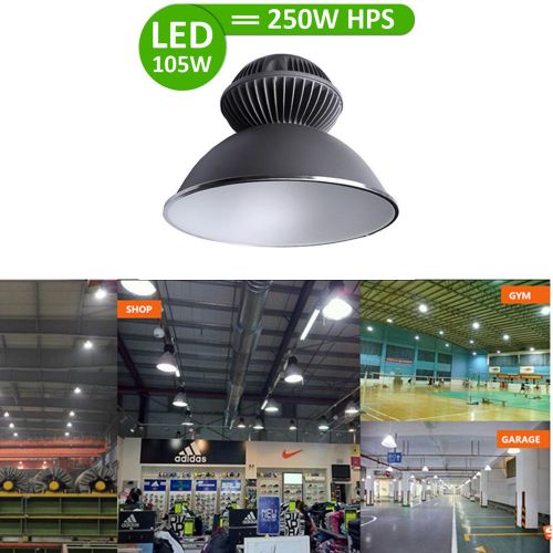 105W 9600lm LED High Bay Light Super Bright 6000K Lamp Fixture Factory Industry