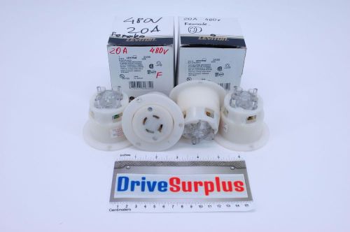 Lot of 6 Leviton 2436 480V 20A Female Plugs [PZJ]