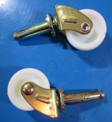 1-1/4&#034; Stem White Wheel Caster #454-4359 Pack Contains (2) Wheels