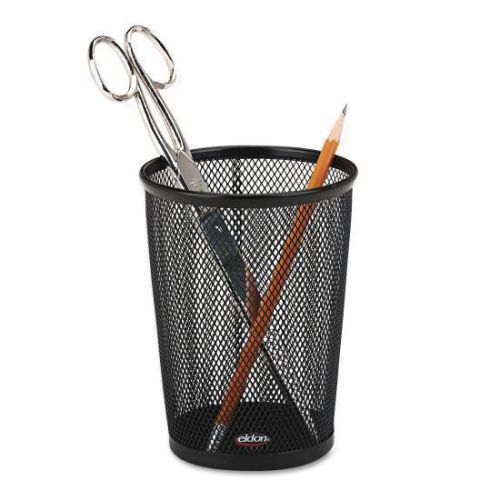 ROLODEX NESTABLE JUMBO WIRE MESH PENCIL CUP, 4 3/8 DIA.. x 5 1/8, BLACK (NEW)