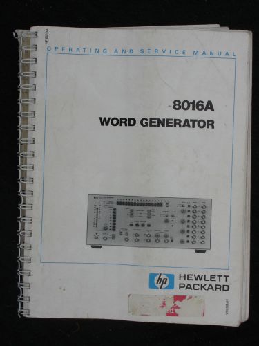 Manual for HP 8016A