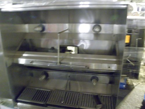 HALTON 60&#034;X60&#034;X24&#034; V TYPE ISLAND GREASE EXHAUST SS HOOD WITH FILTERS