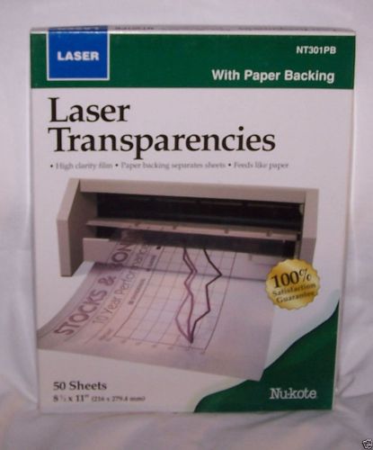 Transparency Film for Color Laser Printers 216 mm x 279 mm, 50 sheets 8 1/2 x 11