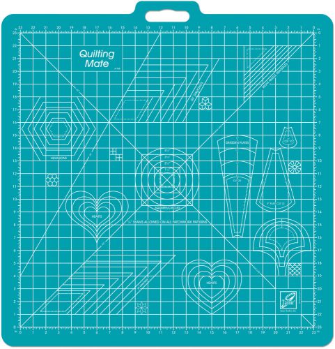 Gridded Rotary Mat With Handle-26 Inch X 27 Inch w/23 Inch X 23 In 730976076005