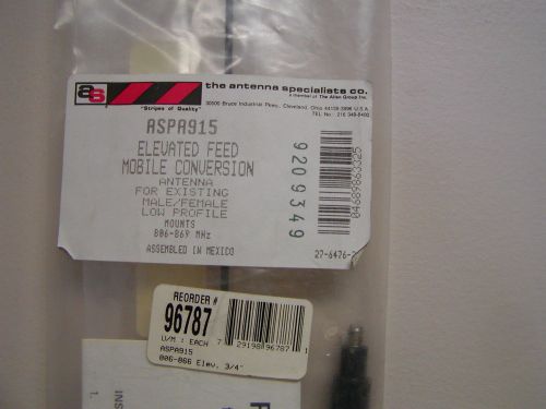 ANTENNA SPECIALISTS ASPA915 ELEVATED FEED MOBILE COVERSION ANTENNA NEW