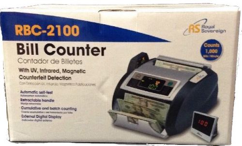 RS Bill Counter UV Infrared Magnetic Counterfeit Detector RBC-2100 +Drimark Pens
