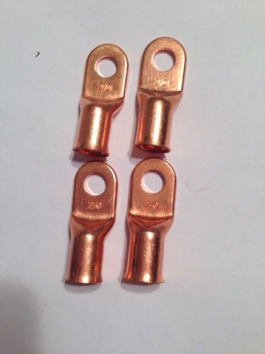 Copper Battery/Welding Cable Lugs-2/0 x 3/8&#034;-4 Pcs