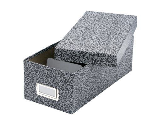 Oxford Reinforced Board 3&#034; x 5&#034; Index Card Storage Box with Lift-Off Cover,