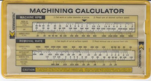 Vintage Kennametal Inc Machining Calculator Slide Rule With Case - 1989