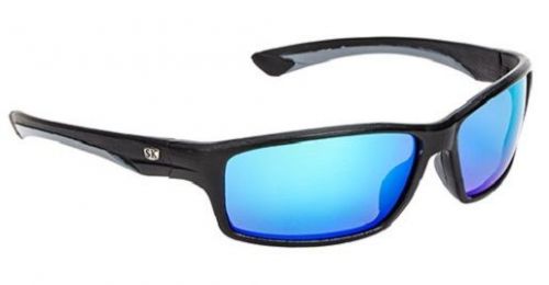 Strike King SG-SKP36 Plus Polarize Fisherman Sunglasses Black/Blue (Hudson Revo)