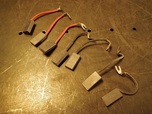 7pc Lot Tamped Single Shunt Carbon Motor Brushes 1-1/4&#034; x 5/8&#034; x 5/16&#034;