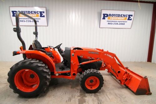 2009 kubota l3240hst 4x4 loader tractor, skid steer quick attach, only 364 hrs! for sale