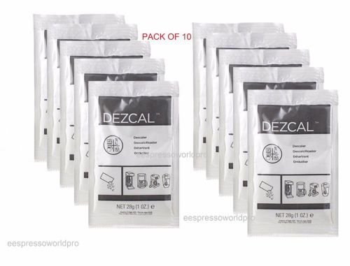 Urnex dezcal coffee maker &amp; espresso descaler -  pack of 10 sachets for sale