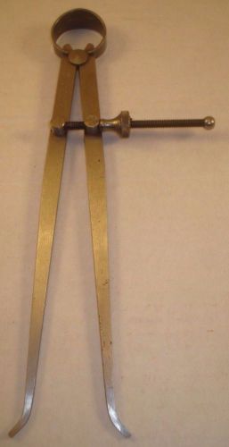 Brown &amp; sharpe 8 inch spring-type inside caliper w/ flat legs solid nut no. 815 for sale