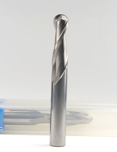 1/2&#034; carbide end mill- 2-flutes, ball-end, long length for sale