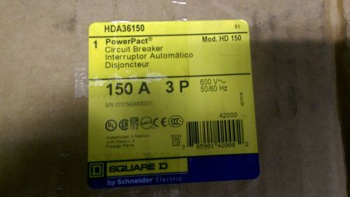 HDA36150 Square D -Voltage Rating 600, Amperage Rating 150, Poles 3