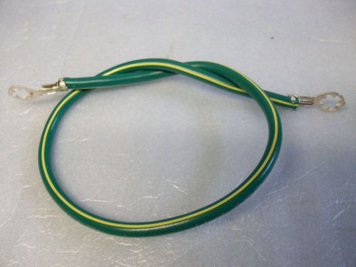 Green ground grounding wire 12 AWG stranded w/internal tooth ring terminal lugs