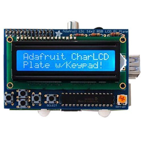 Adafruit Industries 16x2 LCD + Keypad Kit for Raspberry Pi - Blue/White