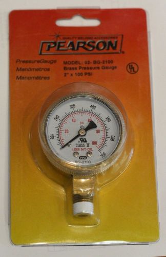 Pearson BG-2100 Brass Pressure Welding Gauge 2&#034; x 100 PSI
