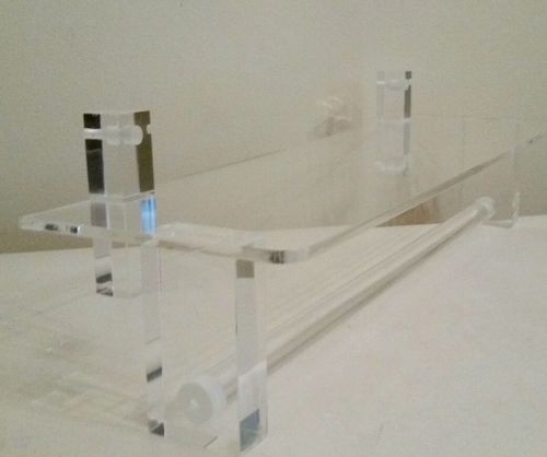 Mid Century Modern Lucite Shelf Wall Towel Bar Excellent Condition!
