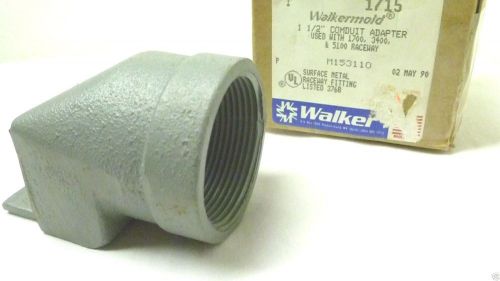 Walker 1 1/2&#034; conduit adapter 1700 3400 5100 raceway surface metal ul 376b for sale