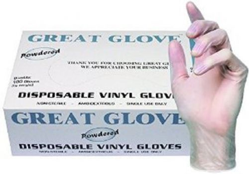 Great glove xl vinyl powdered general purpose disposable gloves-100 ct for sale