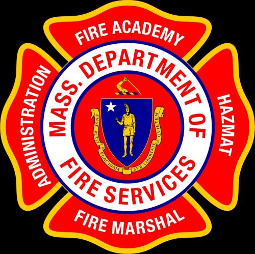 Massachusetts Fire Academy Maltese Badge CSA Graphics Decal