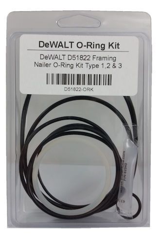 DeWALT D51822 Framing Nailer O-Ring Kit Type 1,2 &amp; 3 Plus Trigger O-Ring Kit