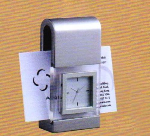 Business Card Holder with Clock