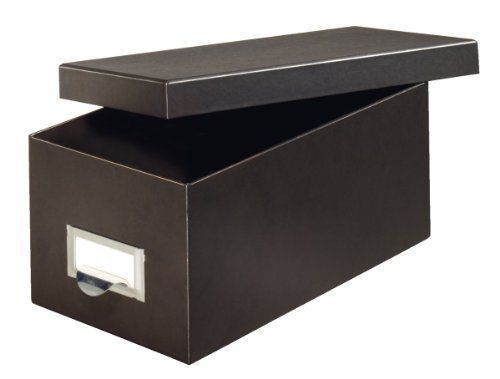 Globe-Weis Fiberboard Index Card Storage Box, 4 x 6 Inches, Solid Black (4X6BLA)