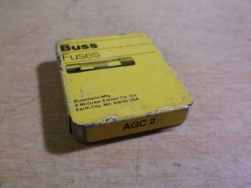 NEW Buss Fuses AGC2, Box of 5 Miniature Fuse *FREE SHIPPING*
