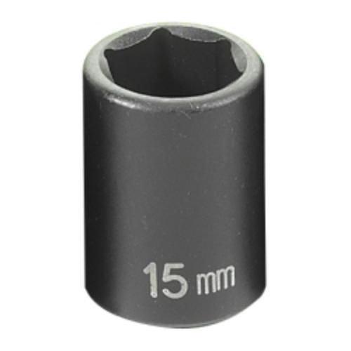 Grey Pneumatic 1015M 3/8&#034; Drive Standard Metric Impact Socket - 15mm