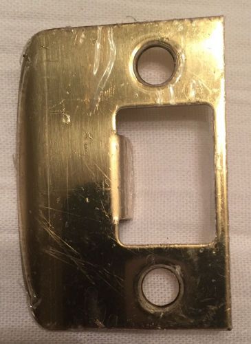 Schlage strikeplate - square edges - polished brass - new for sale