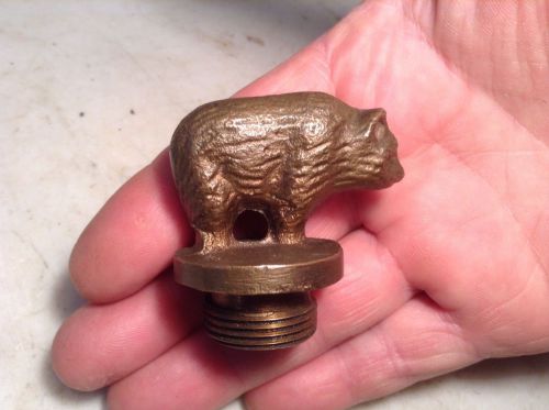 Circa 1914 Coldwell Figural Bronze Bear Engine Filler Cap