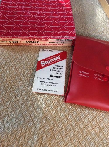 STARRETT S154LZ Adjusted Parallels Set In Box Toolmakers Machinists