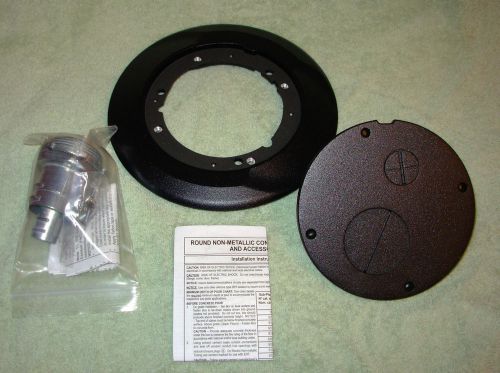 NEW Hubbell S1SPFFBL Wiring Device-Kellems Sub-Plate, Furniture Feed, Black