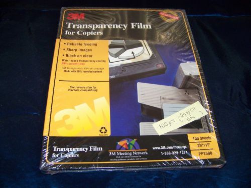 3M PP2500 Transparency Film For Copiers  8 1/2&#034; x 11&#034;  (3 Boxes)
