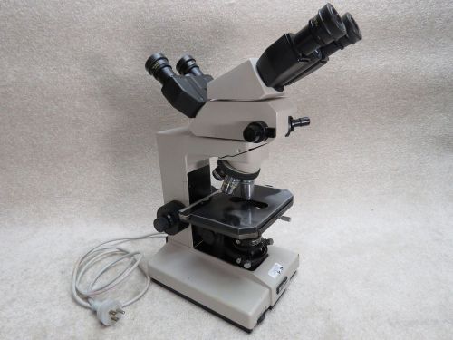 Nikon labophot microscope w/ 2x, 4x, 10x, 20x &amp; 40x optics, condenser, dual head for sale