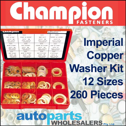 Champion copper washers imperial assortment kit (260 pieces) for sale