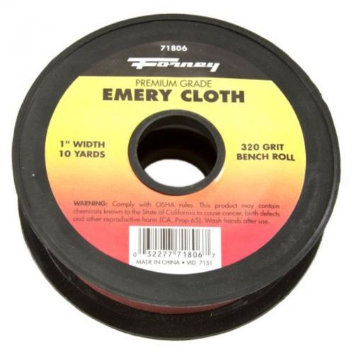 320-Grit, 1&#034;-By-10-Yard Bench Roll Emery Cloth Forney Welding Accessories 71806