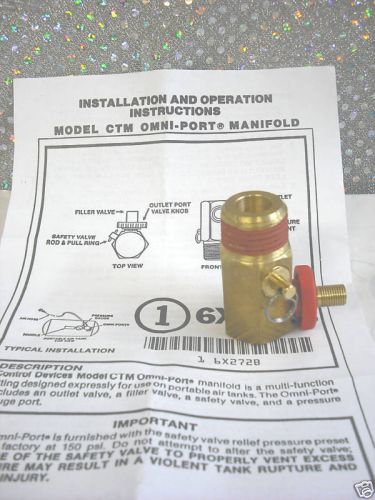 Tank manifold, max flow 20 cfm tank mount 1/2 w/150 psi for sale