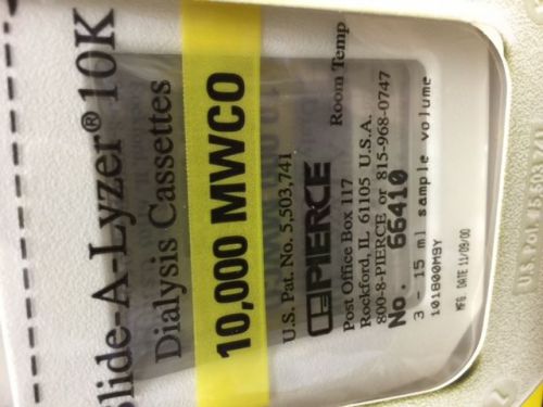 Pierce Slide-A-Lyzer 10k  3-15ml dialysis cassettes 66410; 4/pack